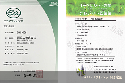 エコアクション21・Jクレジット認定証