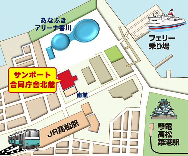 四国経済産業局知的財産室案内地図